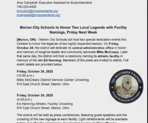 Next Week: Marion City Schools Honors Local Legends Mike McCreary and Ed Henning!