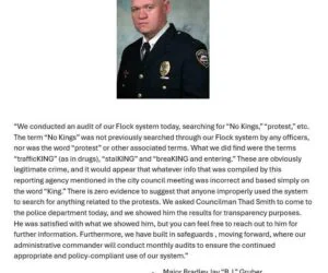 MARION POLICE DEPARTMENT DENIES USING FLOCK CAMERAS TO SPY ON PROTESTORS