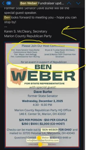 MARION COUNTY REPUBLICAN PARTY ISSUES CRYPTIC REBUKE OF UNIDENTIFIED REPUBLICAN CANDIDATE FOR STATE REPRESENTATIVE OF THE 86TH DISTRICT