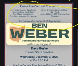 MARION COUNTY REPUBLICAN PARTY ISSUES CRYPTIC REBUKE OF UNIDENTIFIED REPUBLICAN CANDIDATE FOR STATE REPRESENTATIVE OF THE 86TH DISTRICT