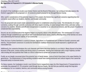 Cardington Schools Warn: U.S. 23 Connector Threatens Students, Families, and the Rural Character of Morrow County