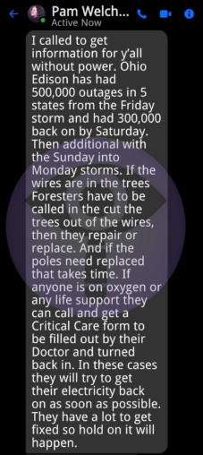 WHEN WILL MARION’S POWER BE FULLY RESTORED? OHIO EDISON 500,000 WITHOUT POWER  IN 5 STATES